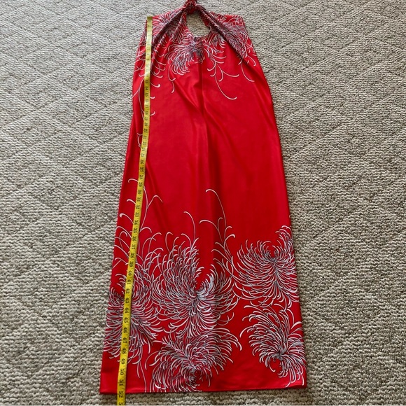 5/$15 Resort Line Hawaii Red Halter Cover-up Dress Large - Picture 7 of 7